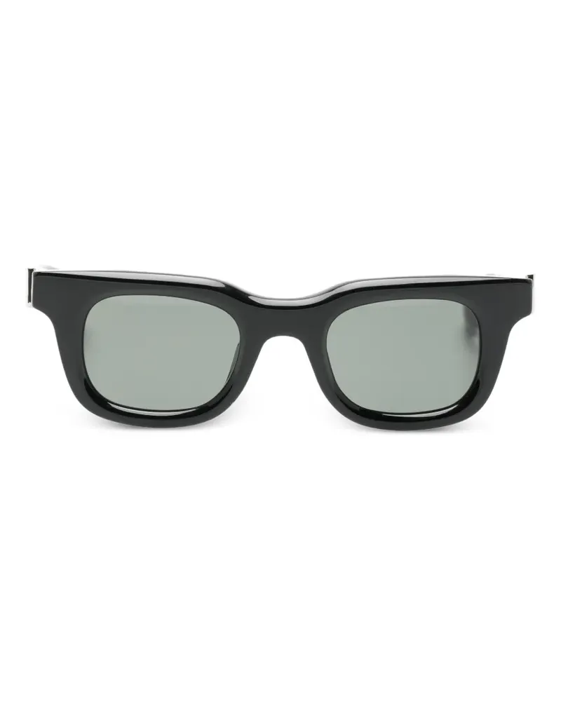 Alexander McQueen Sonnenbrille mit eckigem Gestell - Schwarz Schwarz