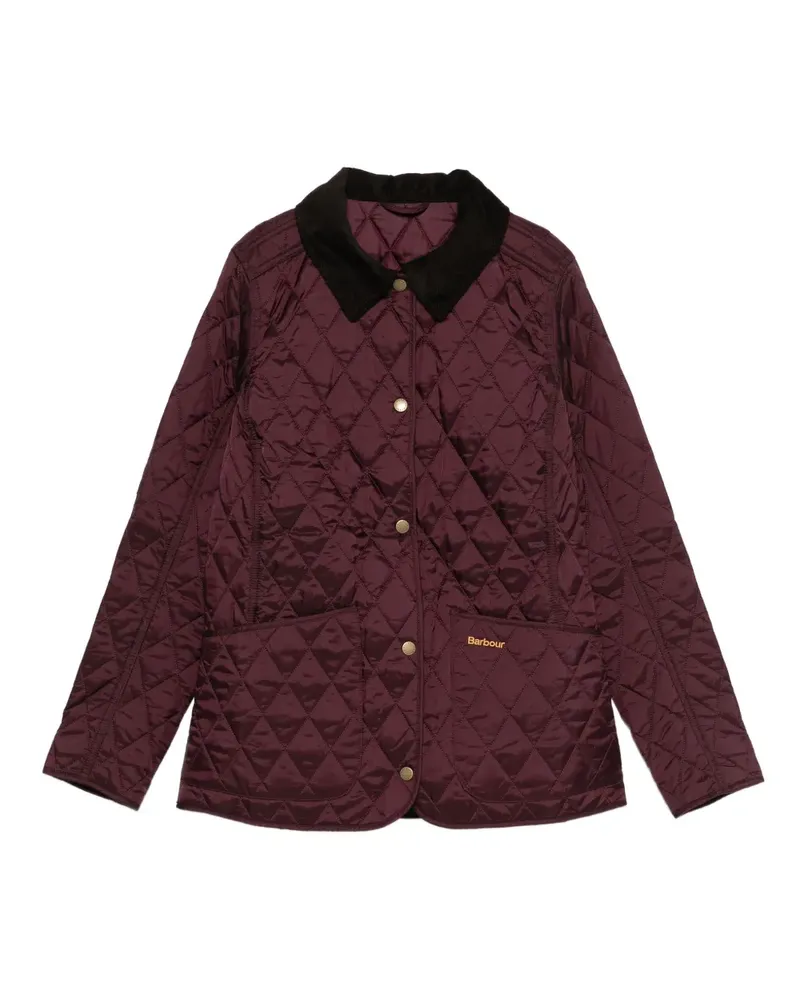 Barbour Gesteppte Jacke mit Cordkragen - Rot Rot