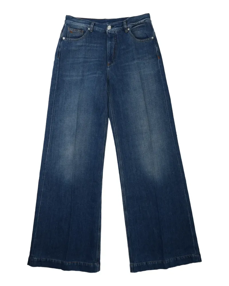 nine:inthe:morning faded wide-leg jeans - Blau Blau