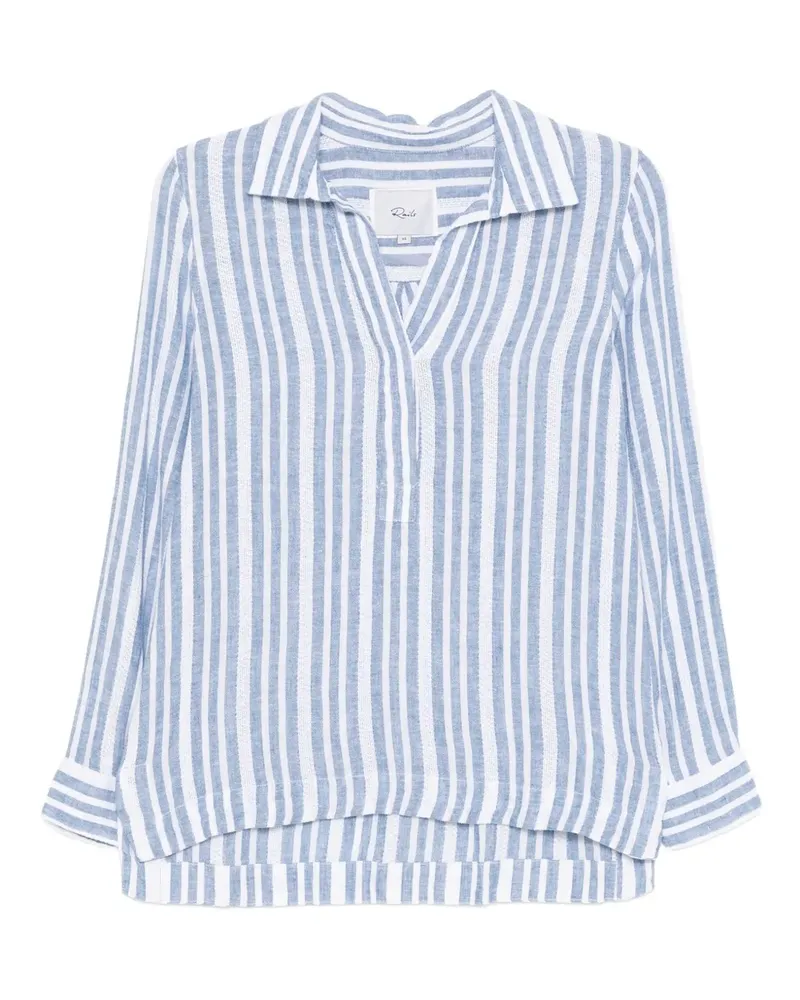 RAILS Gestreiftes Hemd mit Print - Blau Blau
