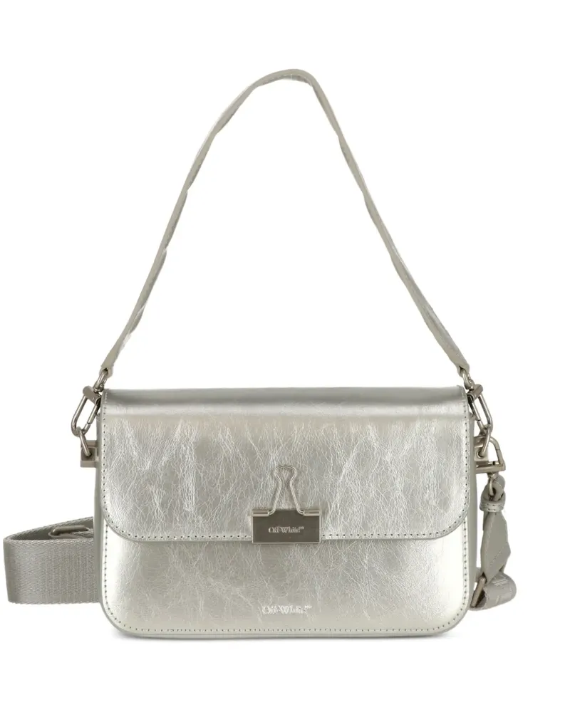 OFF-WHITE Binder Schultertasche - Silber Silber