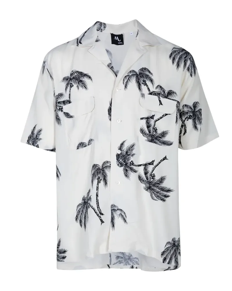 Doppiaa palm tree-print shirt - Weiß Weiß