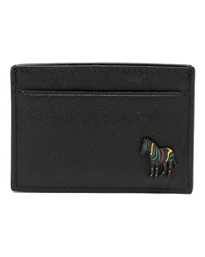 Paul Smith Zebra-patch pebbled cardholder - Schwarz Schwarz