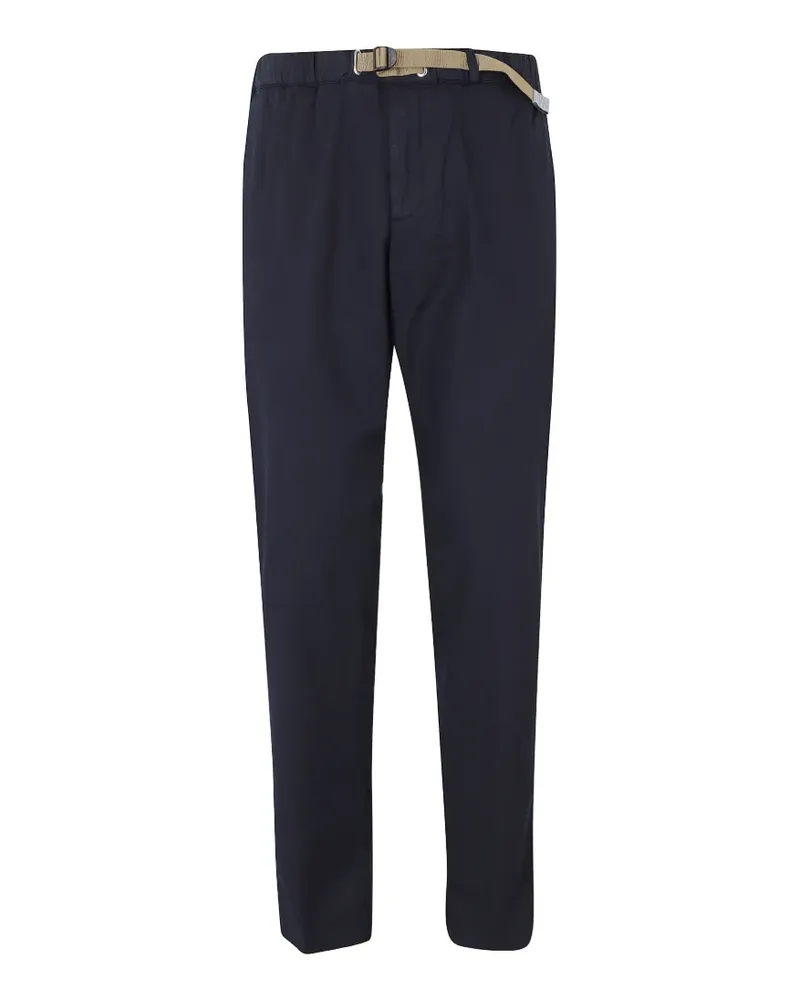 PLAN C belted elasticated-waistband trousers - Blau Blau