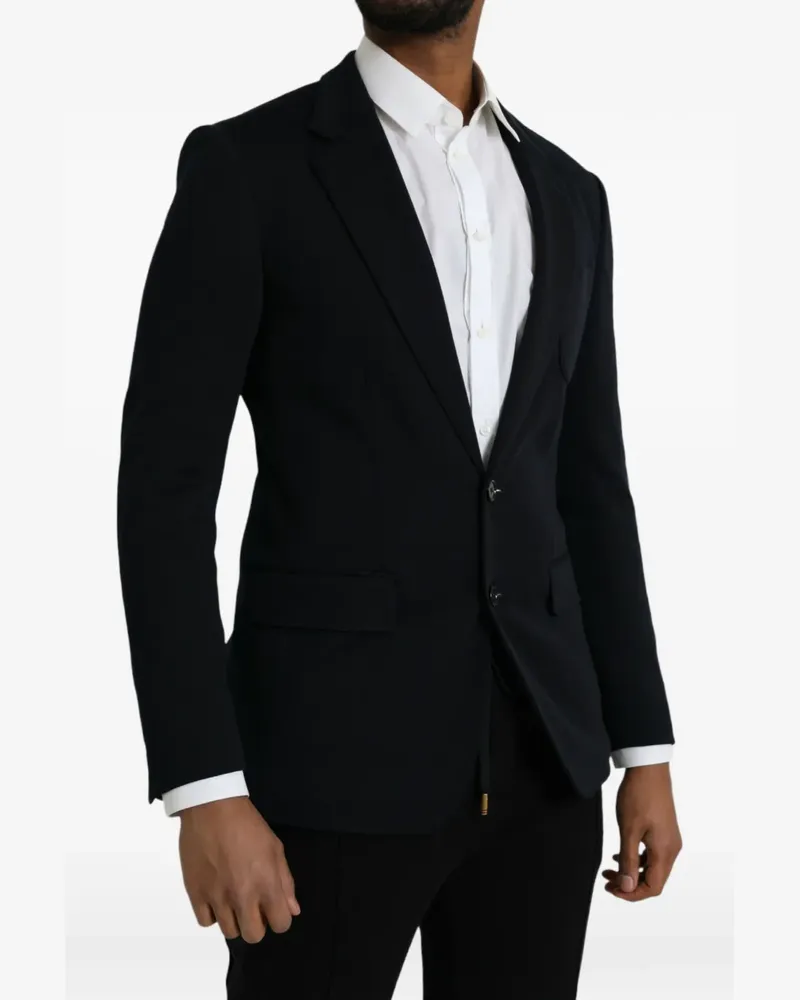 Dolce & Gabbana Sakko mit fallendem Revers - Schwarz Schwarz