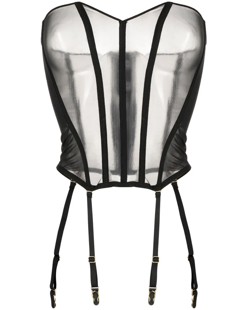 Maison Close L'Amoureuse Corsage - Schwarz Schwarz