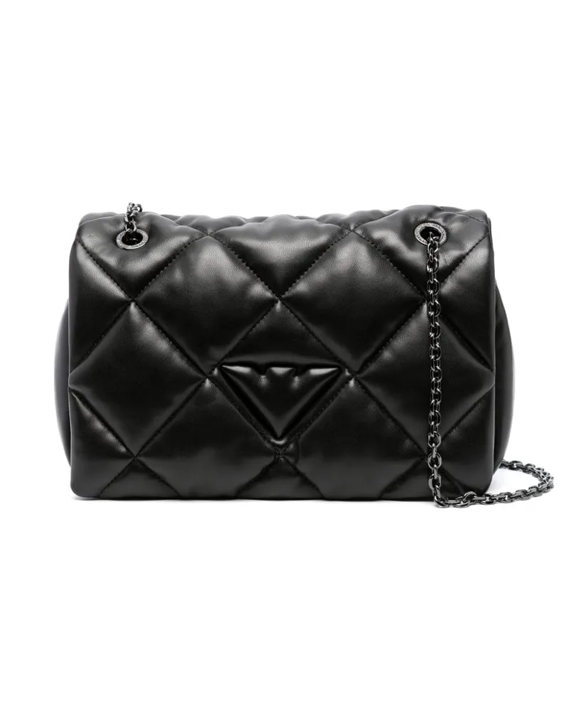 Emporio Armani Gesteppte Schultertasche - Schwarz Schwarz