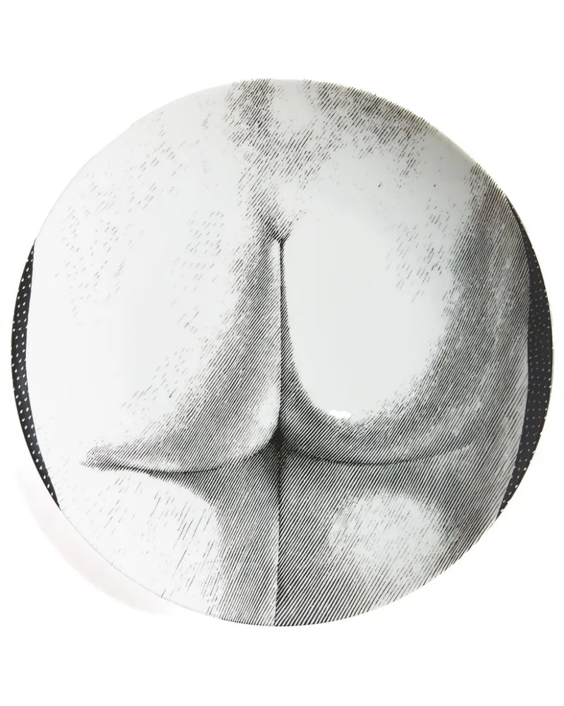 Fornasetti Variazioni n.306 Wandteller - Schwarz Schwarz