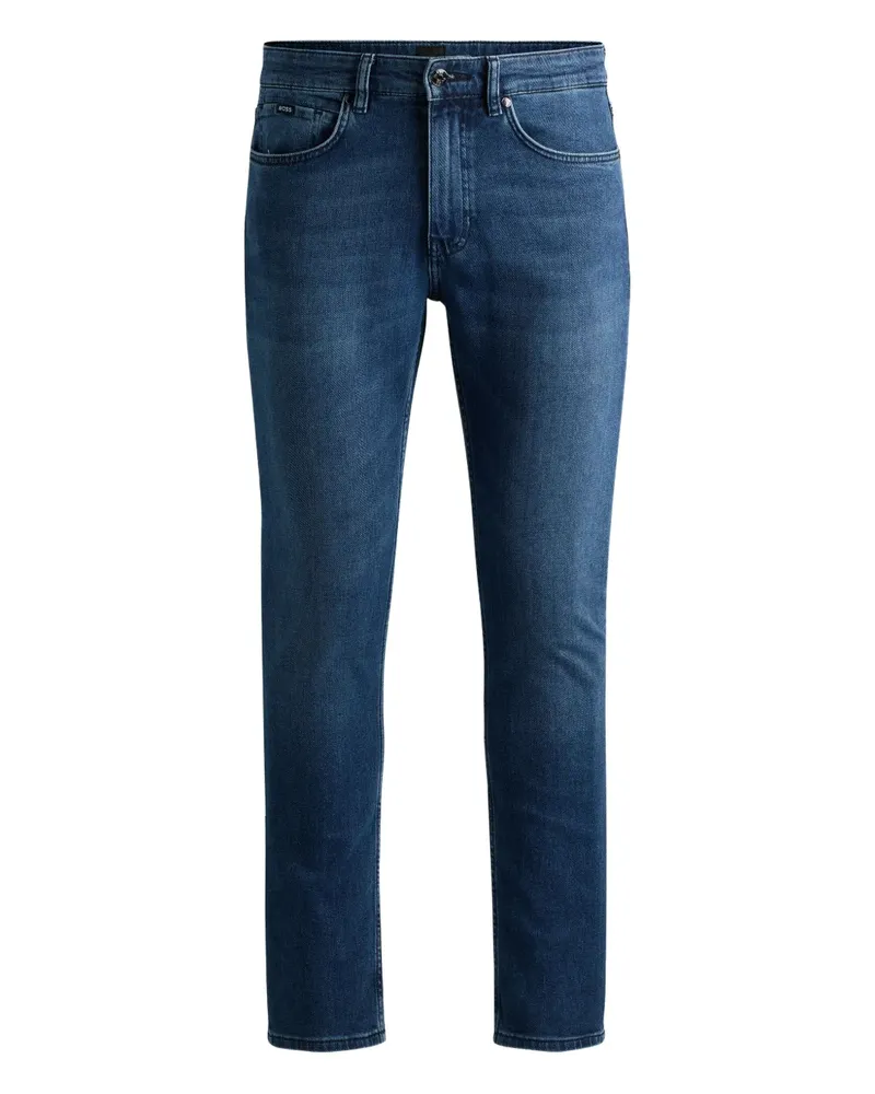 HUGO BOSS Dunkelblaue Straight-Leg-Jeans Blau