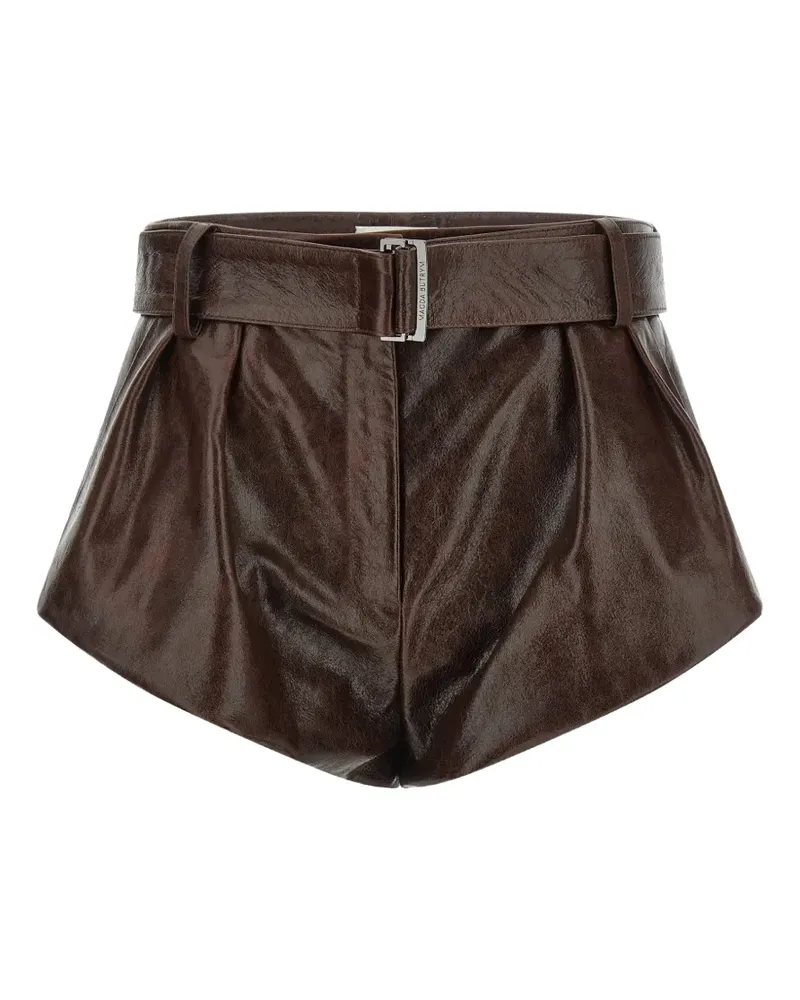 Magda Butrym Ledershorts mit Gürtel - Braun Braun