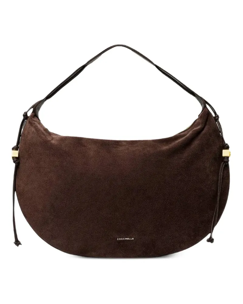 Coccinelle Große Thess Schultertasche aus Wildleder - Braun Braun