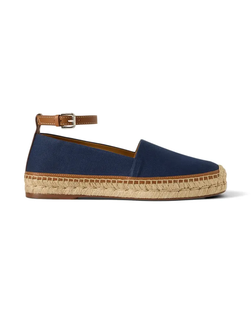 Ralph Lauren Hadan crocheted ankle strap espadrille - Blau Blau