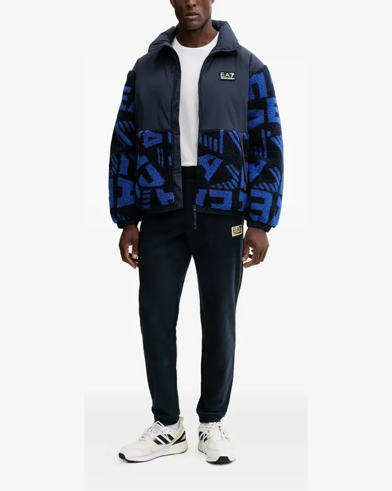 EA7 Jacke mit Logo-Patch - Blau Blau