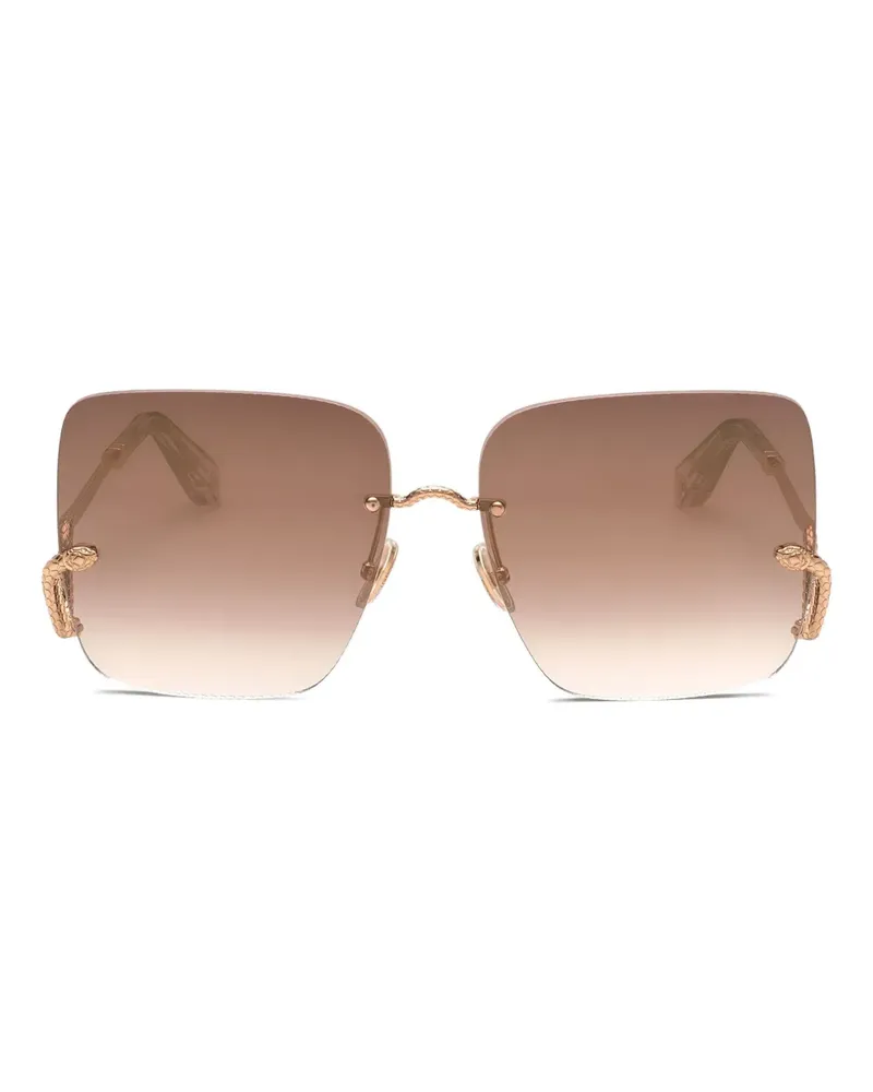 Roberto Cavalli Eckige Sonnenbrille - Gold Gold