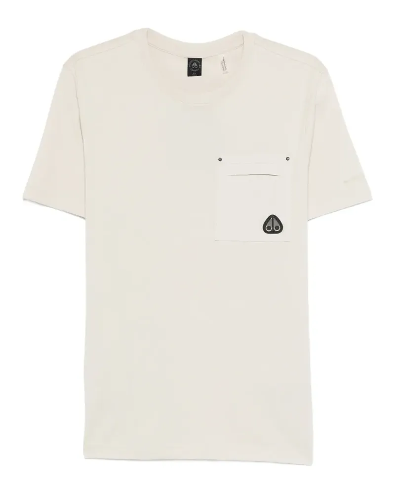 Moose Knuckles logo-appliqué T-shirt - Nude Nude