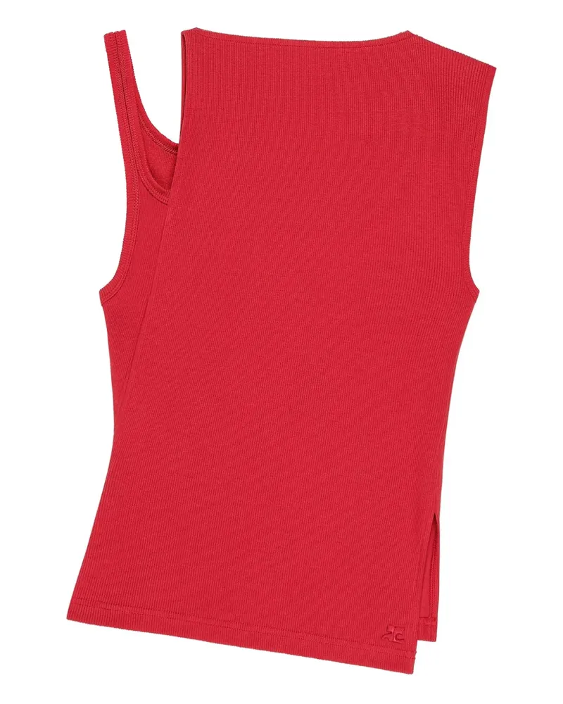 Courrèges Pullunder mit asymmetrischem Kragen - Rot Rot