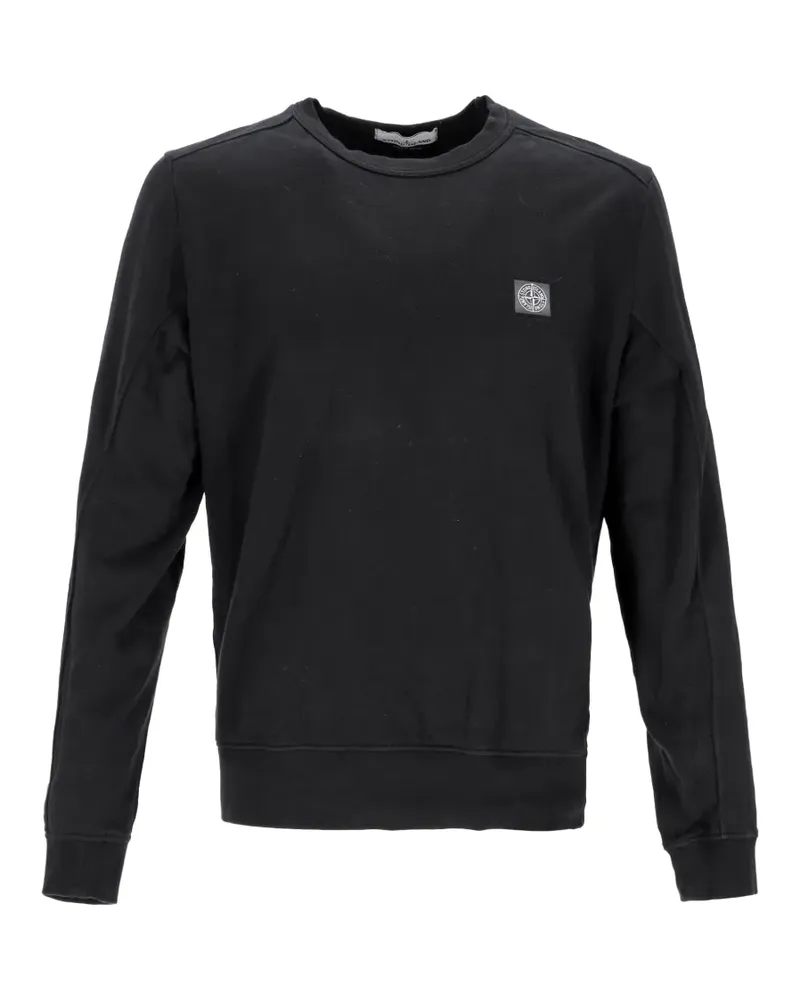 Stone Island logo-patch sweatshirt - Schwarz Schwarz