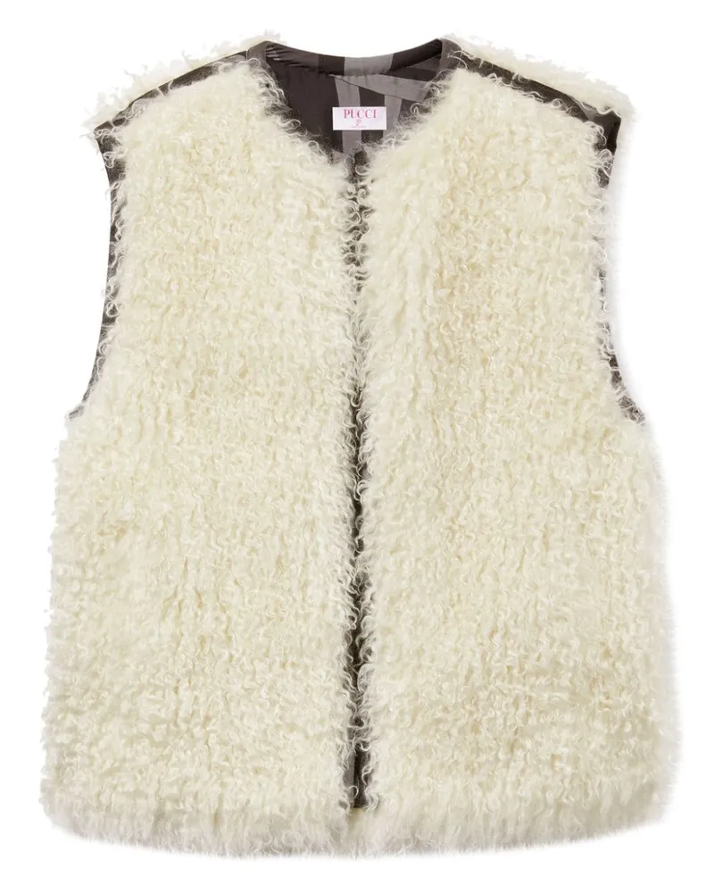 Emilio Pucci Weste aus Faux Shearling - Weiß Weiß
