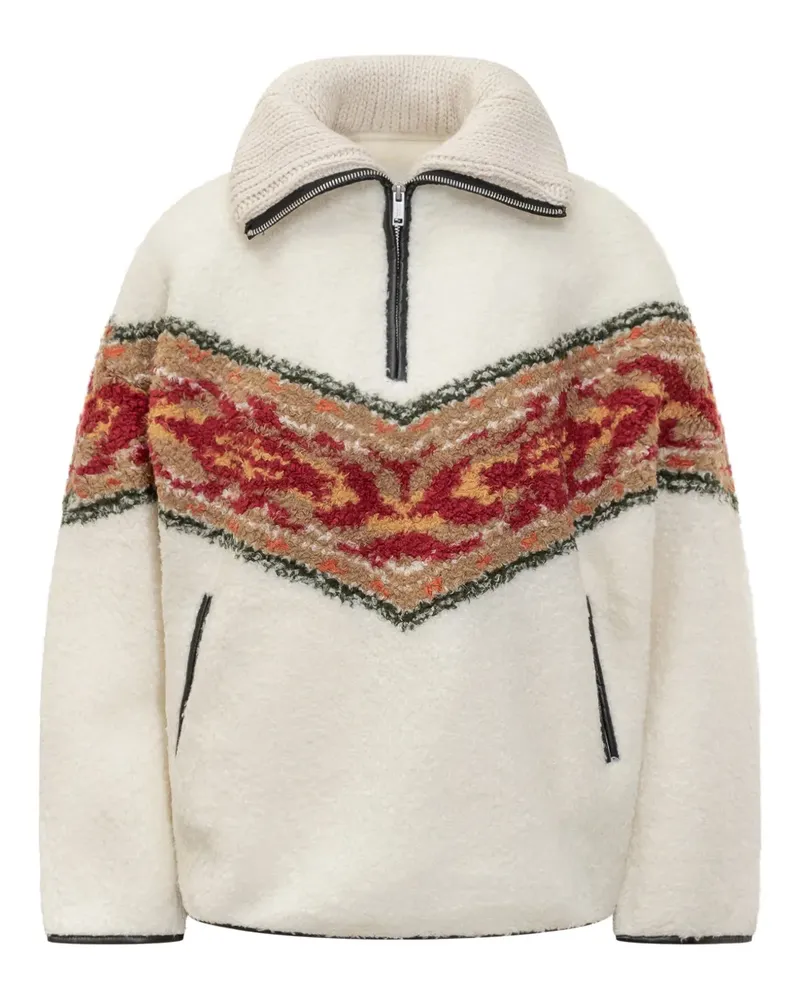 Isabel Marant MARNER zip patterned knitwear - Nude Nude