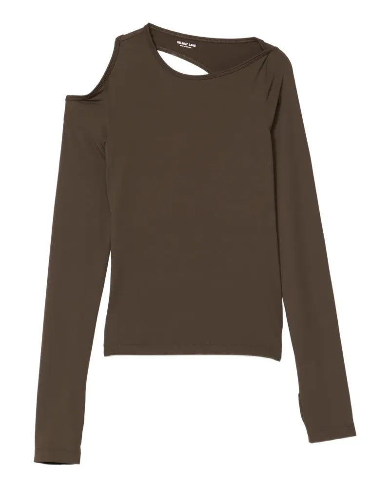 Helmut Lang Langarmshirt mit Cut-Out - Braun Braun