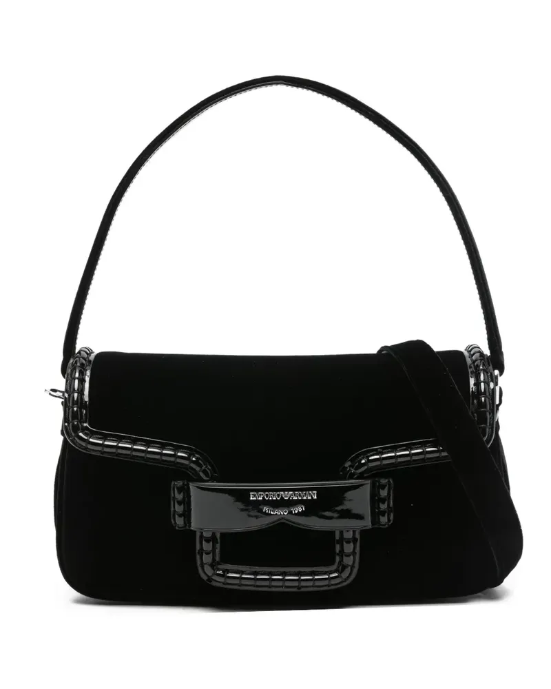 Emporio Armani Schultertasche mit Logo - Schwarz Schwarz