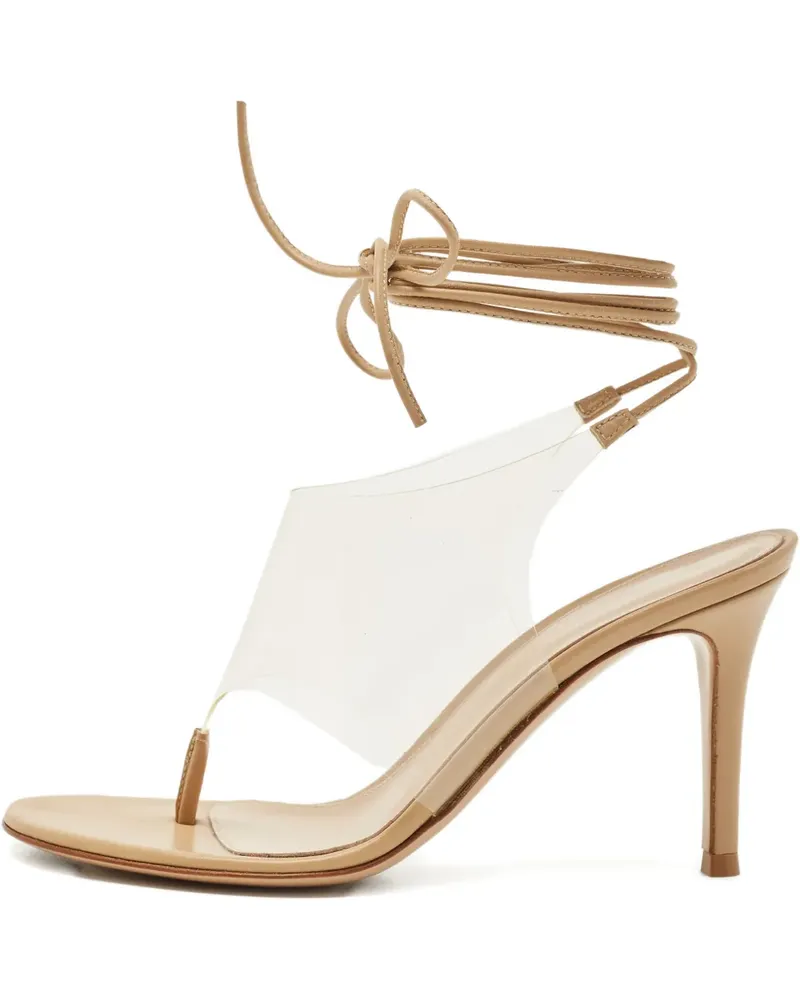 Gianvito Rossi wrap heeled sandals - Weiß Weiß