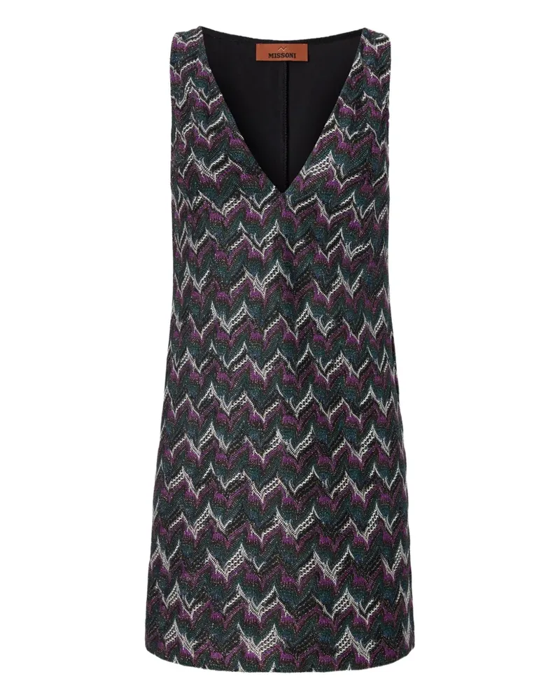 Missoni Ärmelloses Minikleid - Schwarz Schwarz