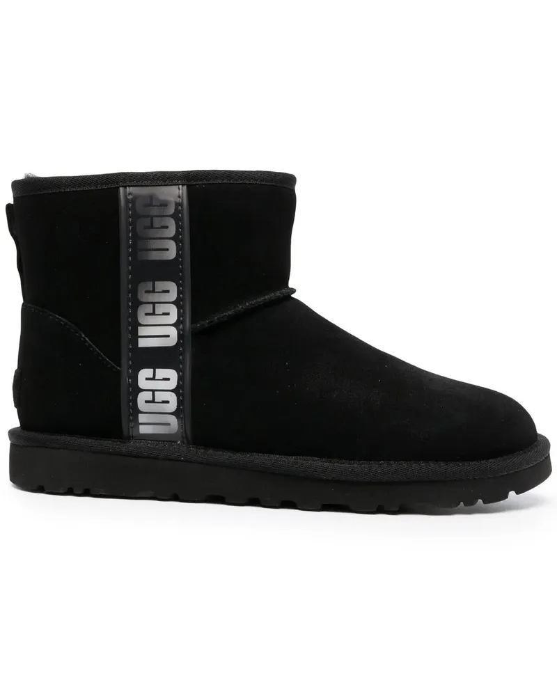 UGG Classic Mini Stiefel mit Logo - Schwarz Schwarz