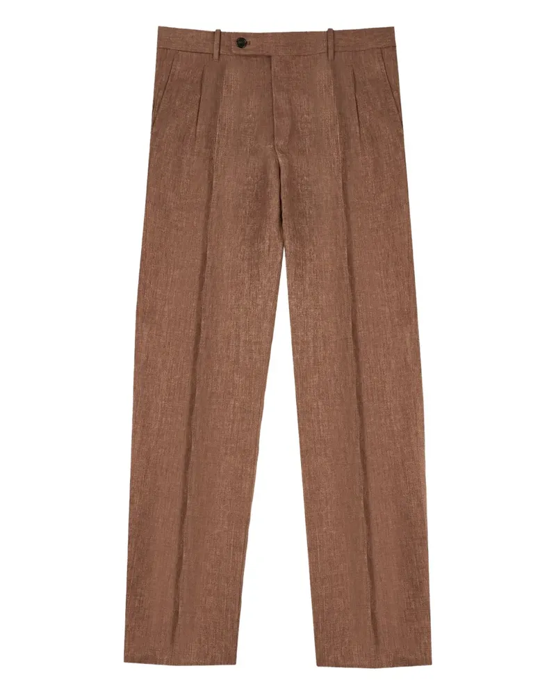 Incotex Plissierte Hose - Braun Braun