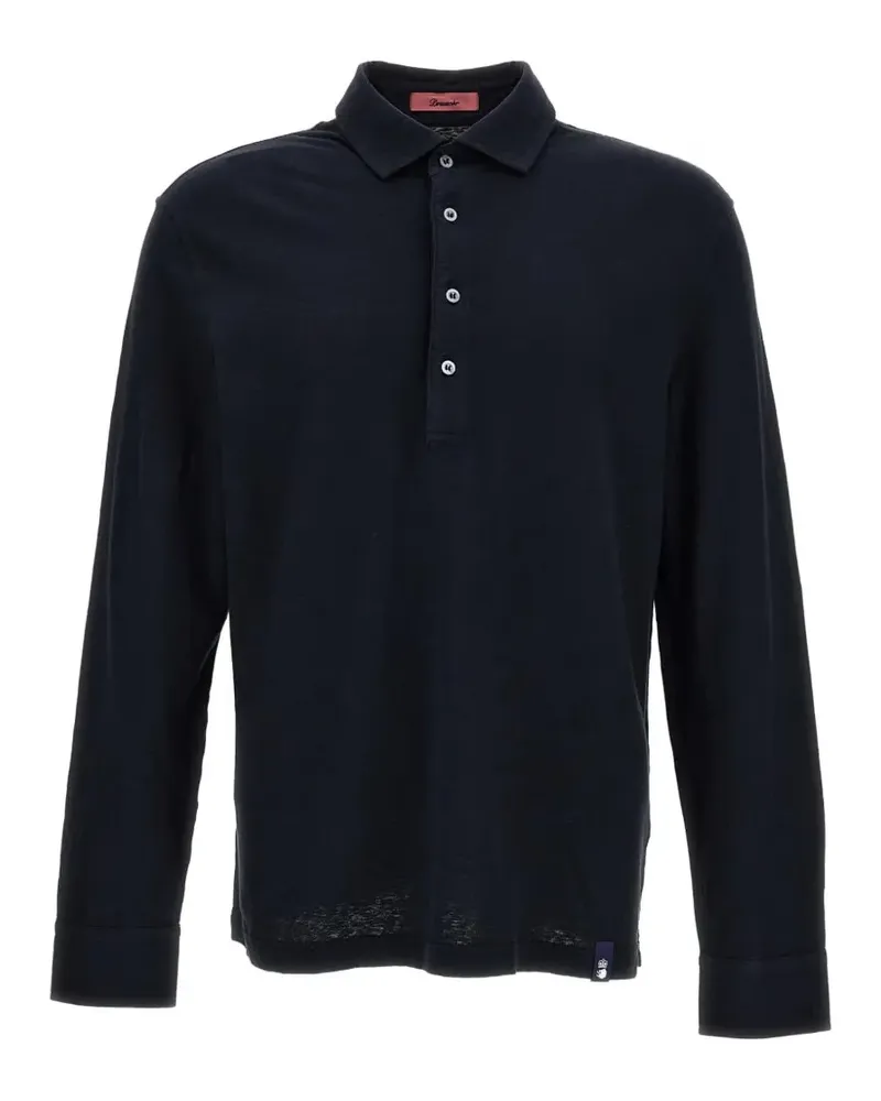 Drumohr  long-sleeve polo shirt - Blau Blau