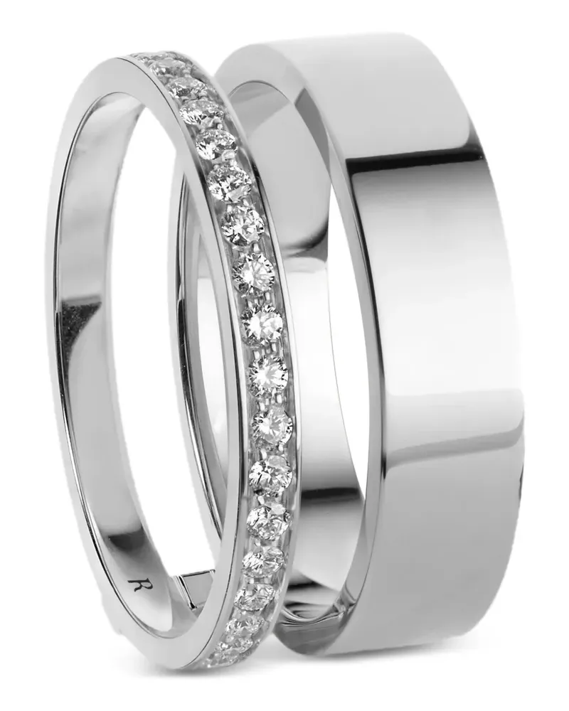Repossi Doppelter Berbere Ring mit Diamanten - Silber Silber