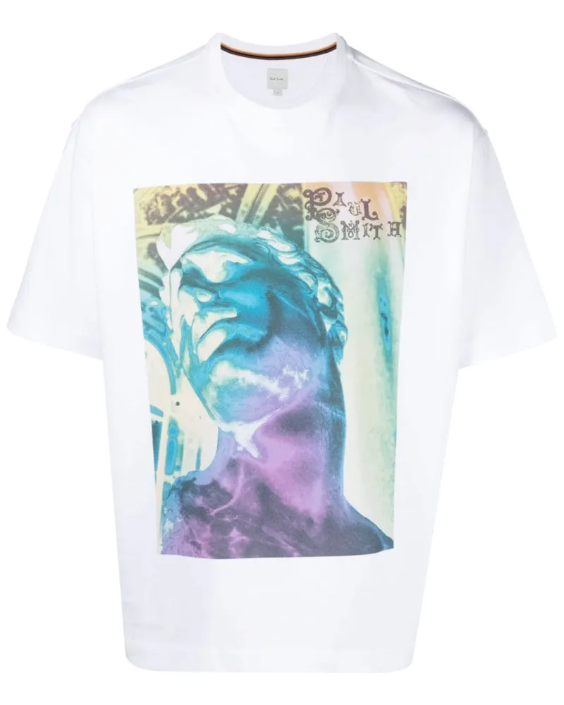 Paul Smith T-Shirt mit Foto-Print Weiß