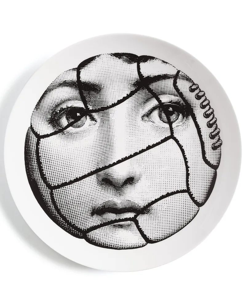 Fornasetti Tema e Variazioni n.117 Wandteller Weiß