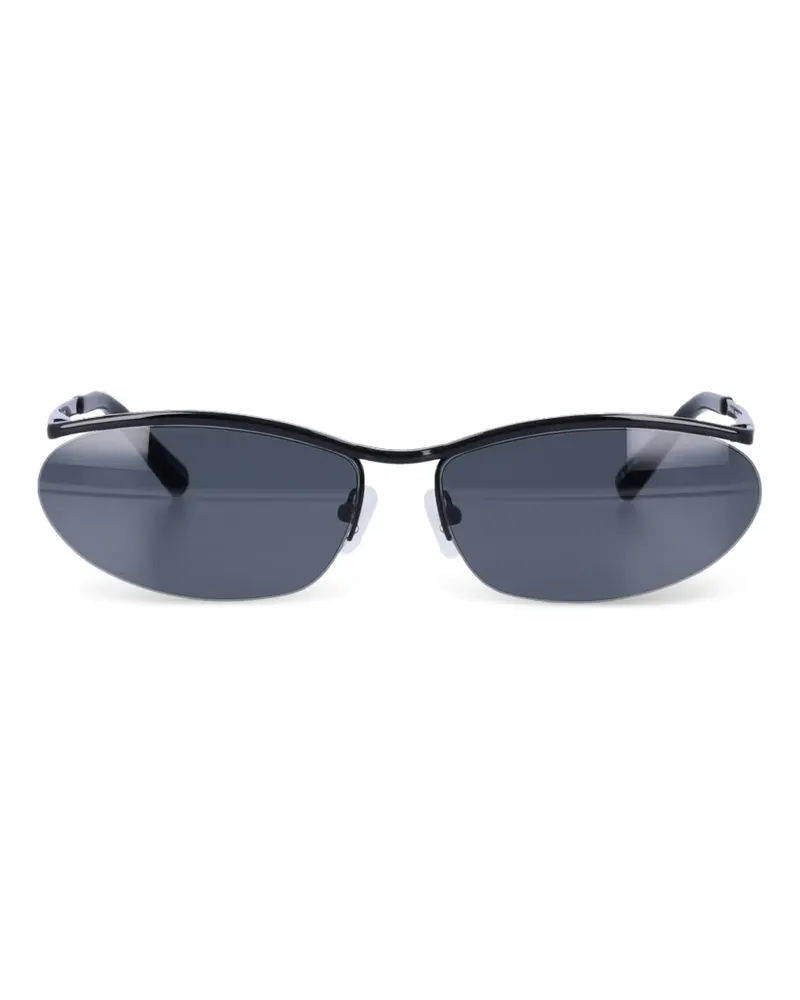 ATTICO Charlotte oval-frame sunglasses - Schwarz Schwarz