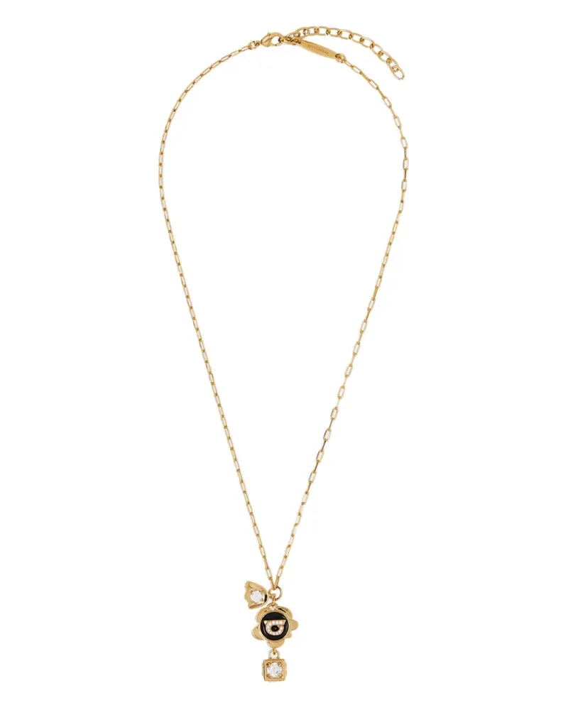 Ferragamo Gancini flower charm necklace - Gold Gold