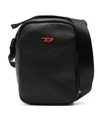 Diesel Rave Kuriertasche mit Logo-Schild Schwarz