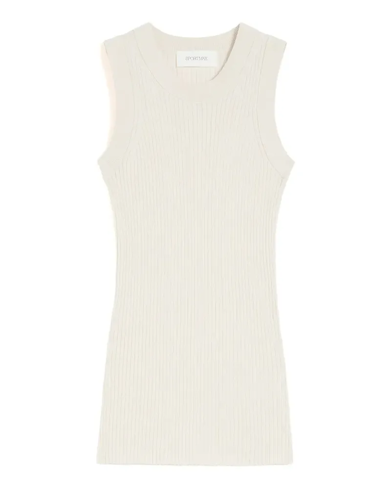 SPORTMAX ribbed tank top - Nude Nude