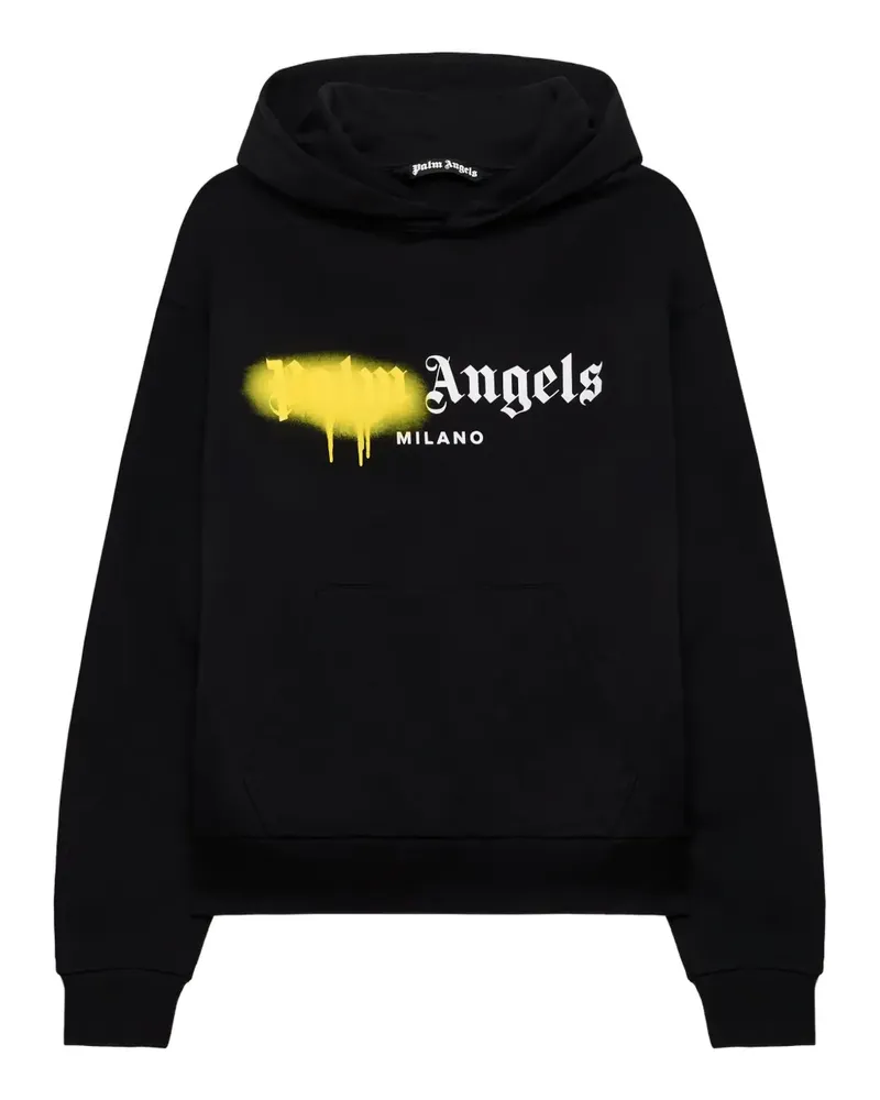 Palm Angels Spray City Milan logo hoodie - Schwarz Schwarz