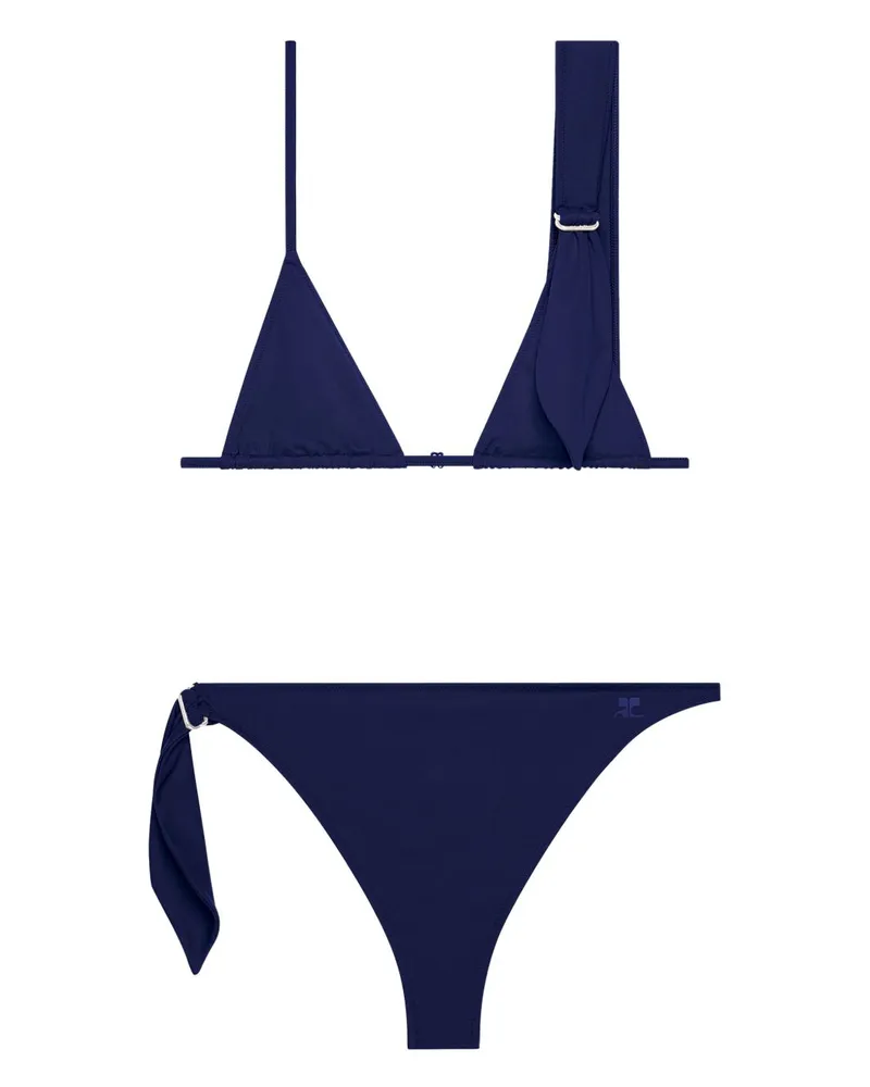 Courrèges Bikini mit Schal - Blau Blau