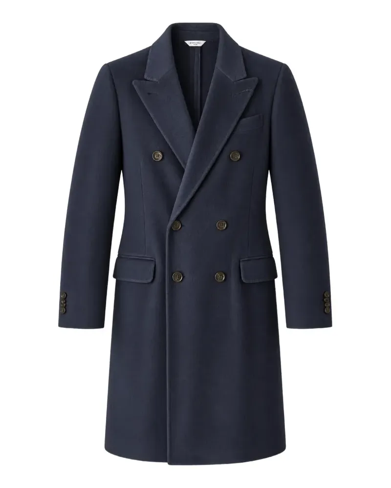 Boglioli double-breasted cashmere coat - Blau Blau