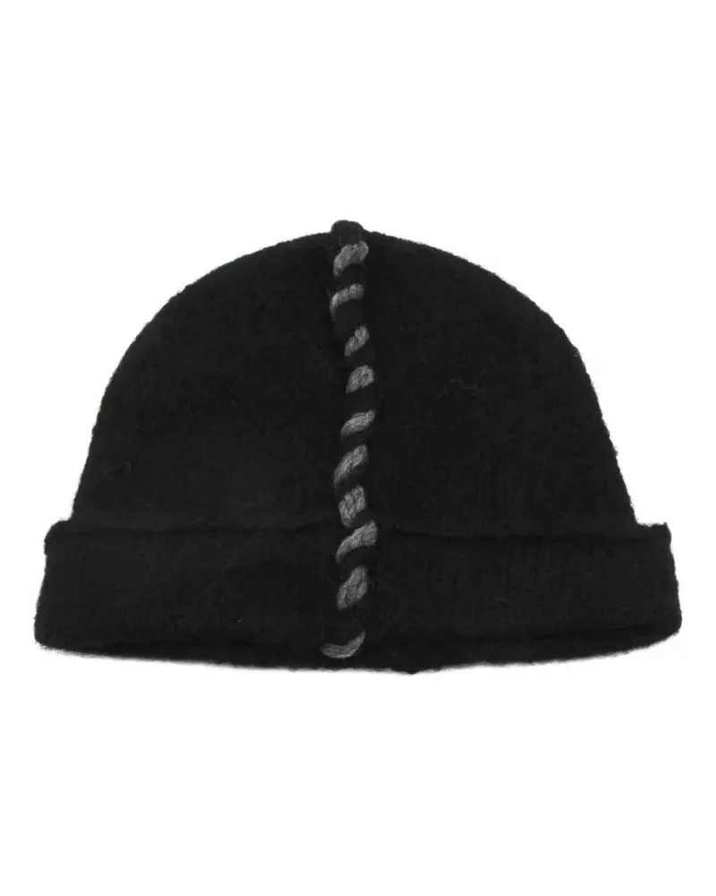 THOM KROM twisted-detail beanie - Schwarz Schwarz