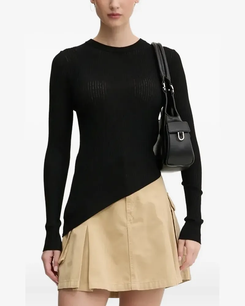 HUGO BOSS Asymmetrischer Pullover - Schwarz Schwarz