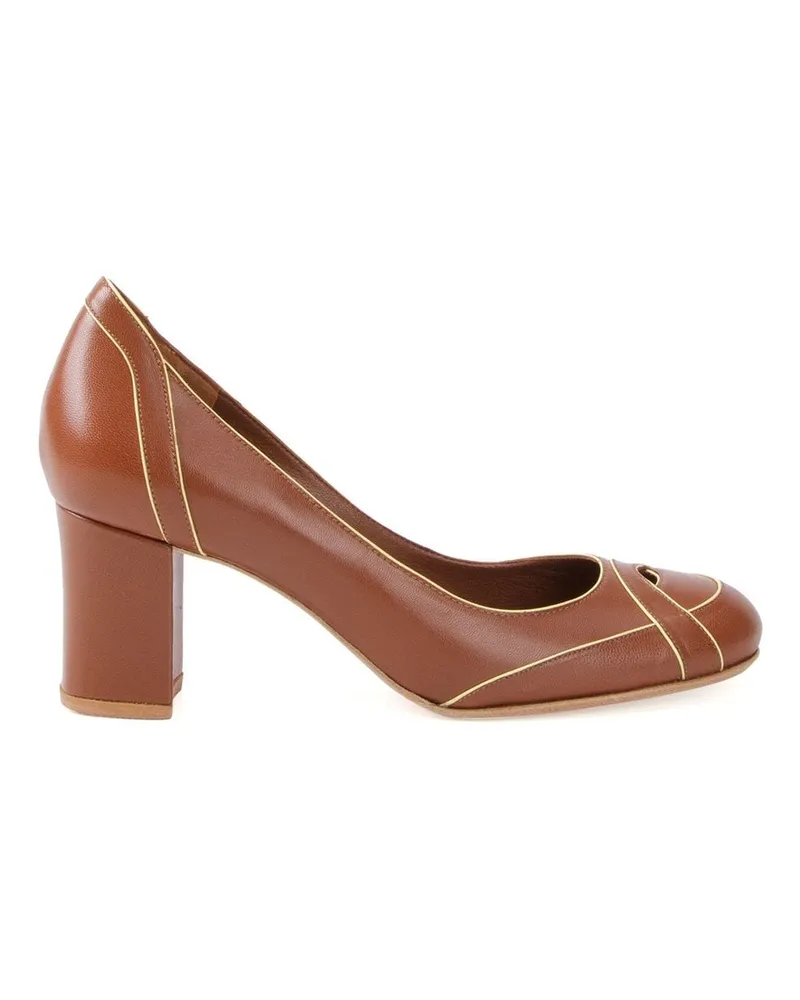 Sarah Chofakian Pumps mit mittelhohem Absatz - Braun Braun
