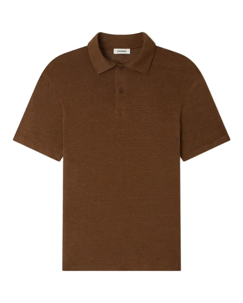 Sandro Poloshirt mit kurzen Ärmeln - Braun Braun
