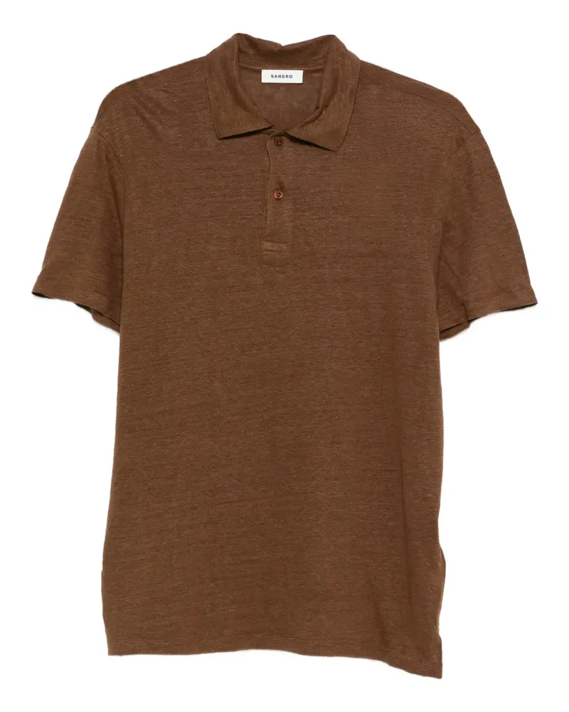 Sandro Poloshirt mit kurzen Ärmeln - Braun Braun