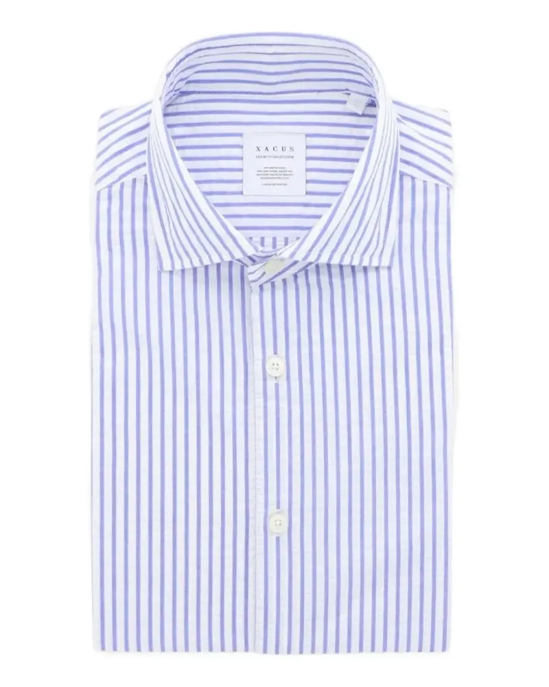 XACUS Gestreiftes Hemd - Blau Blau