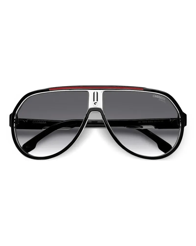 Carrera Sonnenbrille mit Shield-Gestell - Schwarz Schwarz