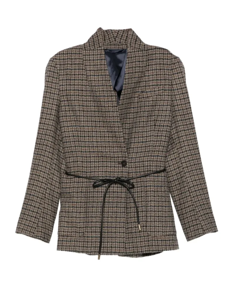 Seventy Jacke mit Gürtel - Braun Braun