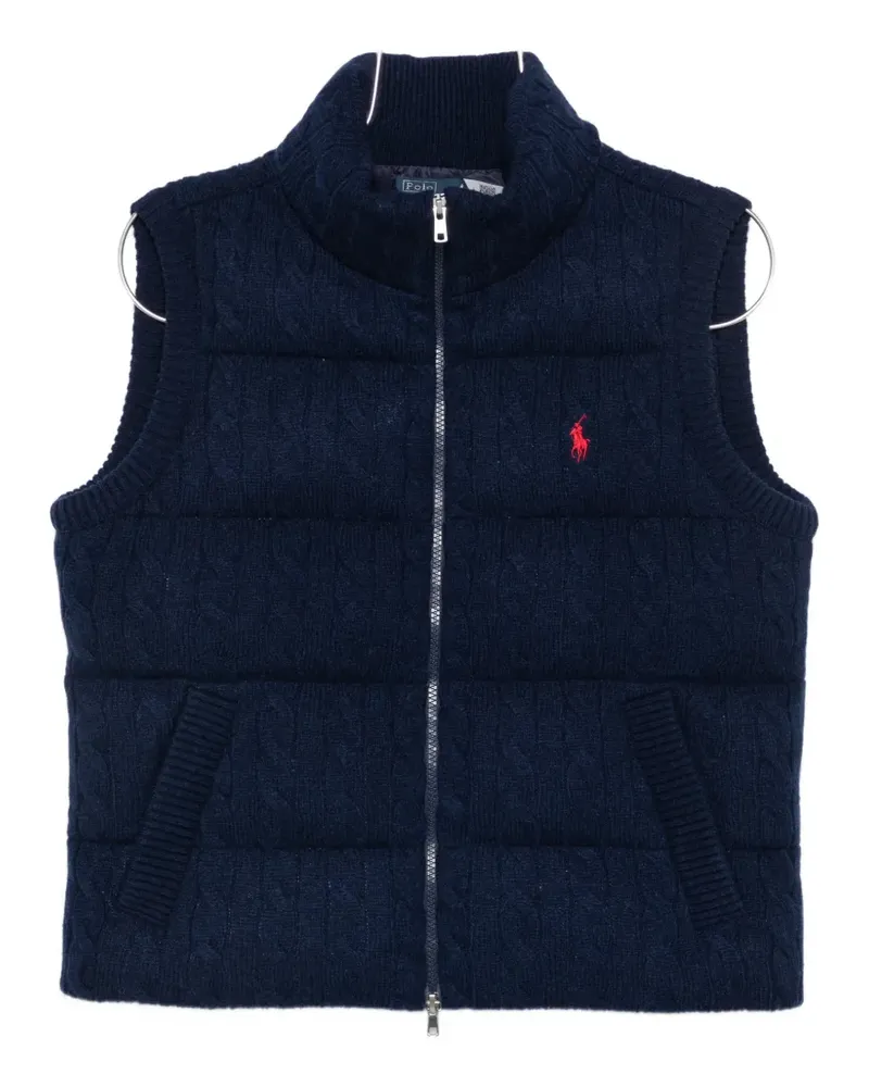 Ralph Lauren cable-knit padded gilet - Blau Blau