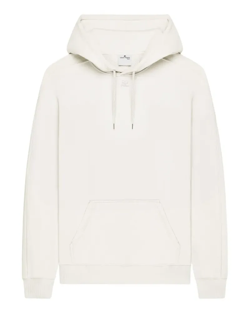 Courrèges Hoodie mit Kängurutasche - Weiß Weiß